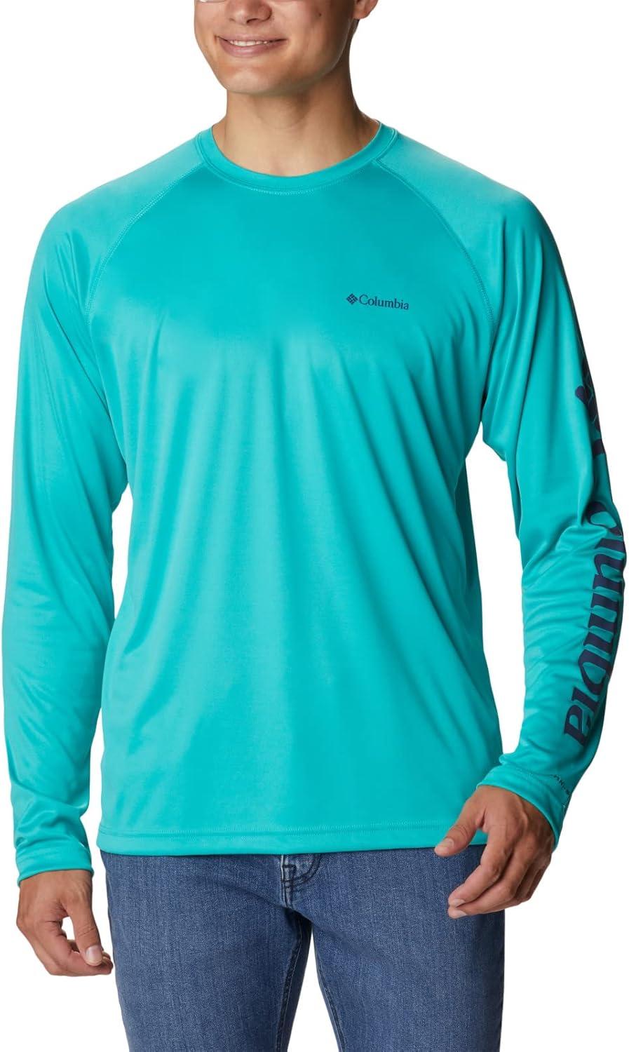 imageColumbia Mens Fork Stream Long Sleeve ShirtBright Aqua