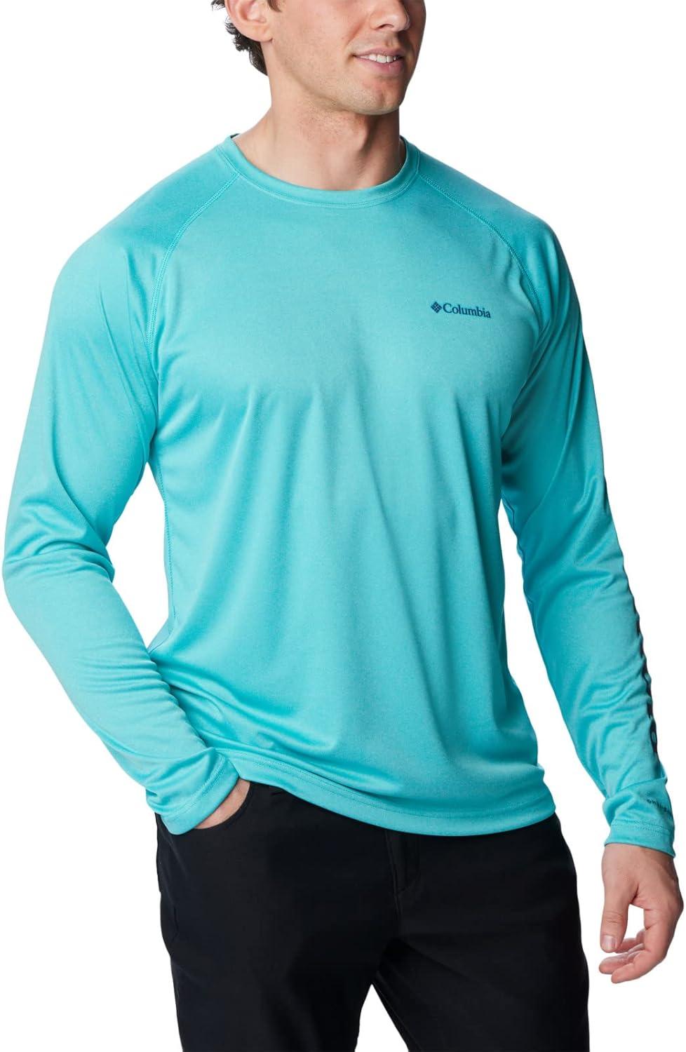 imageColumbia Mens Fork Stream Long Sleeve ShirtBright Aqua Heather