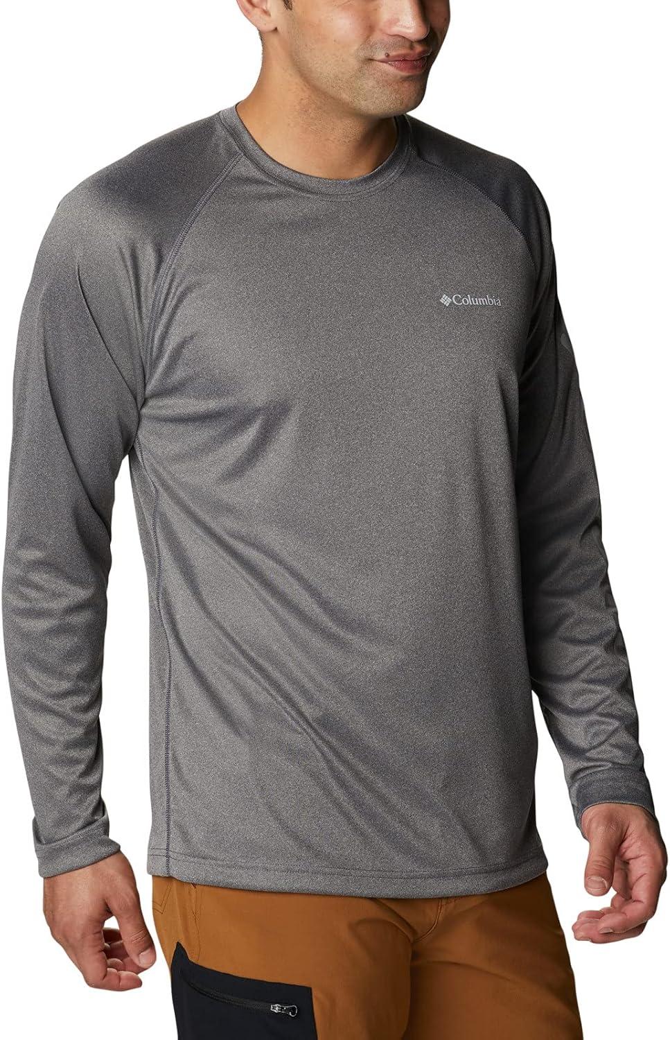 imageColumbia Mens Fork Stream Long Sleeve ShirtCharcoal HeatherCool Grey Logo