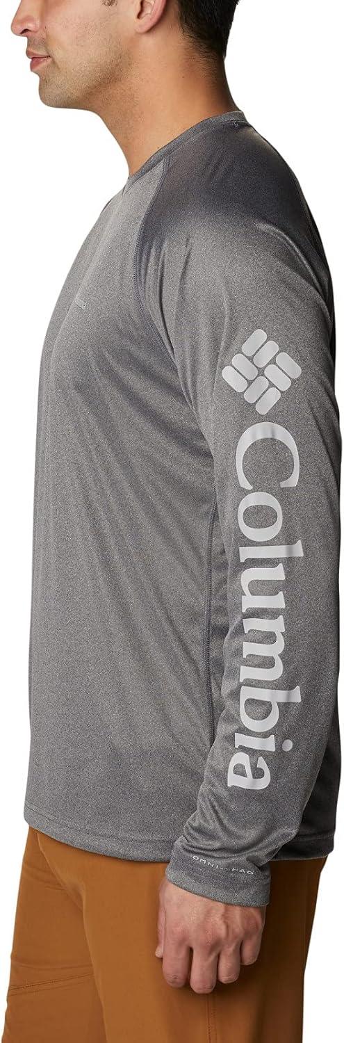 imageColumbia Mens Fork Stream Long Sleeve ShirtCharcoal HeatherCool Grey Logo