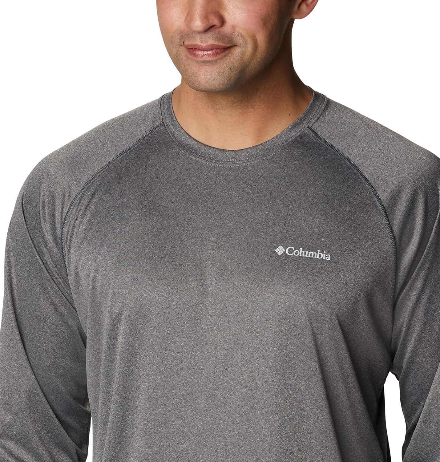 imageColumbia Mens Fork Stream Long Sleeve ShirtCharcoal HeatherCool Grey Logo