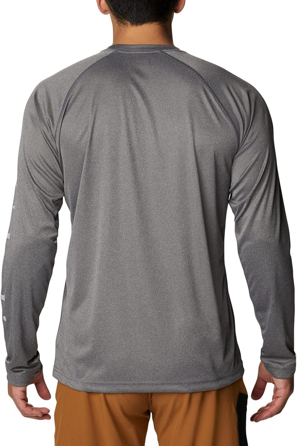 imageColumbia Mens Fork Stream Long Sleeve ShirtCharcoal HeatherCool Grey Logo