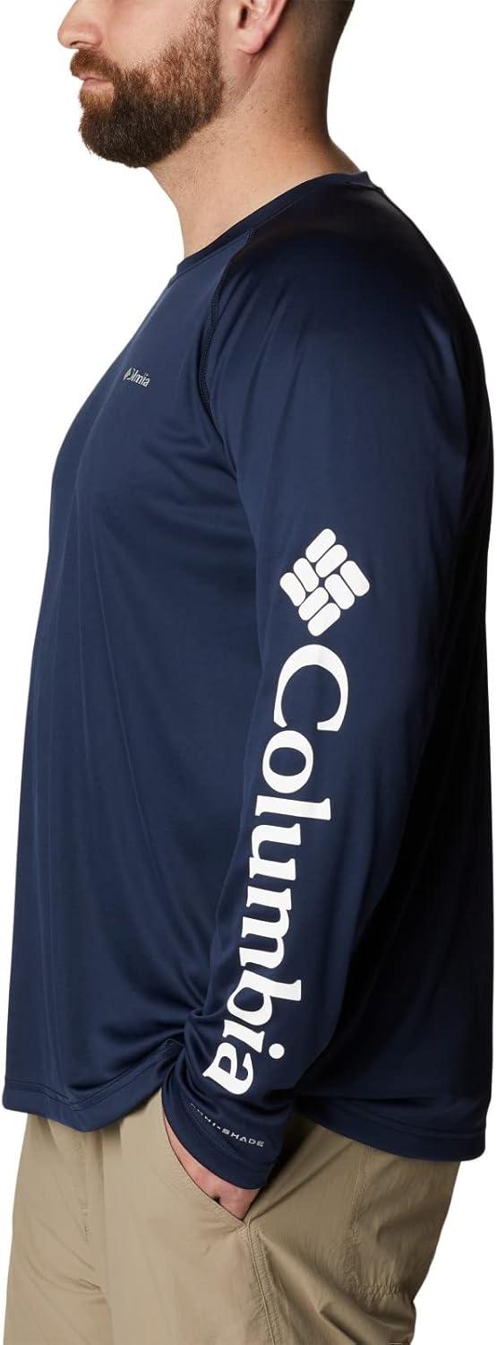 imageColumbia Mens Fork Stream Long Sleeve ShirtCollegiate NavyWhite Logo