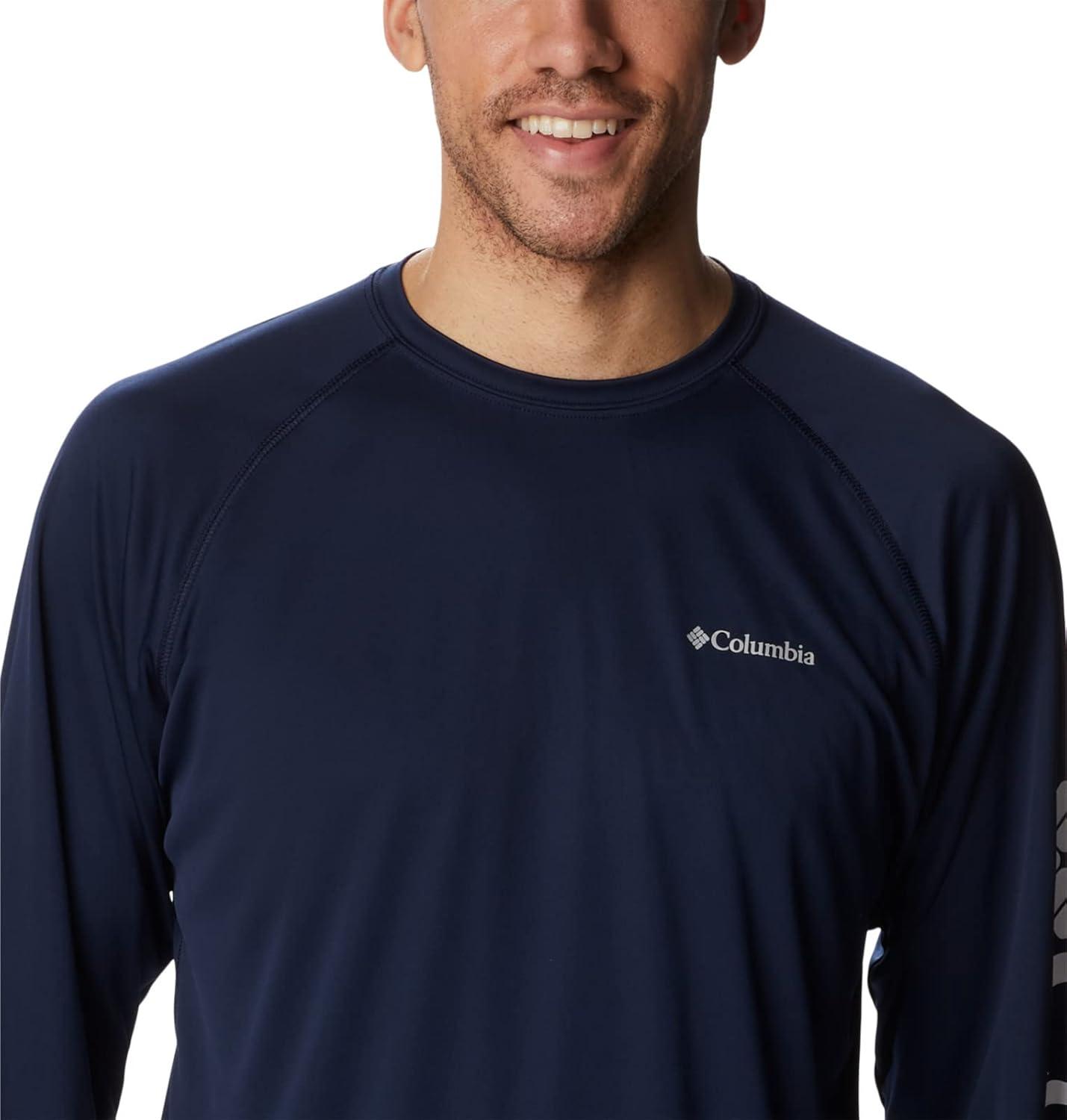 imageColumbia Mens Fork Stream Long Sleeve ShirtCollegiate NavyWhite Logo