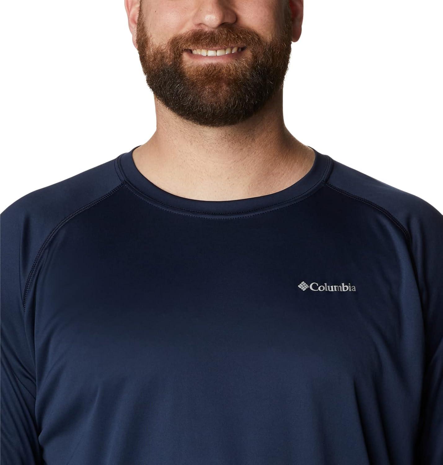 imageColumbia Mens Fork Stream Long Sleeve ShirtCollegiate NavyWhite Logo