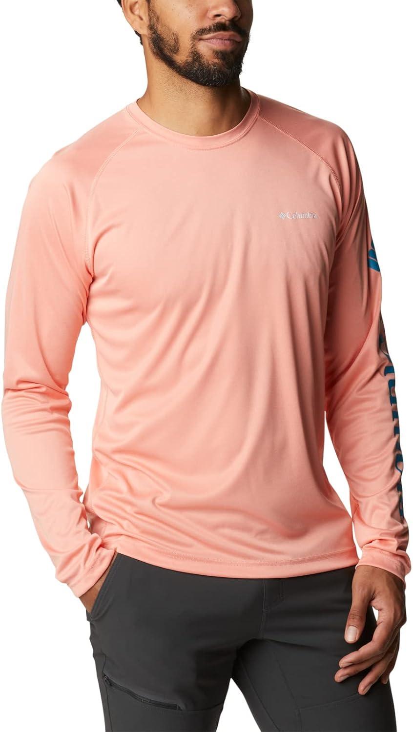 imageColumbia Mens Fork Stream Long Sleeve ShirtCoral Reef Heather