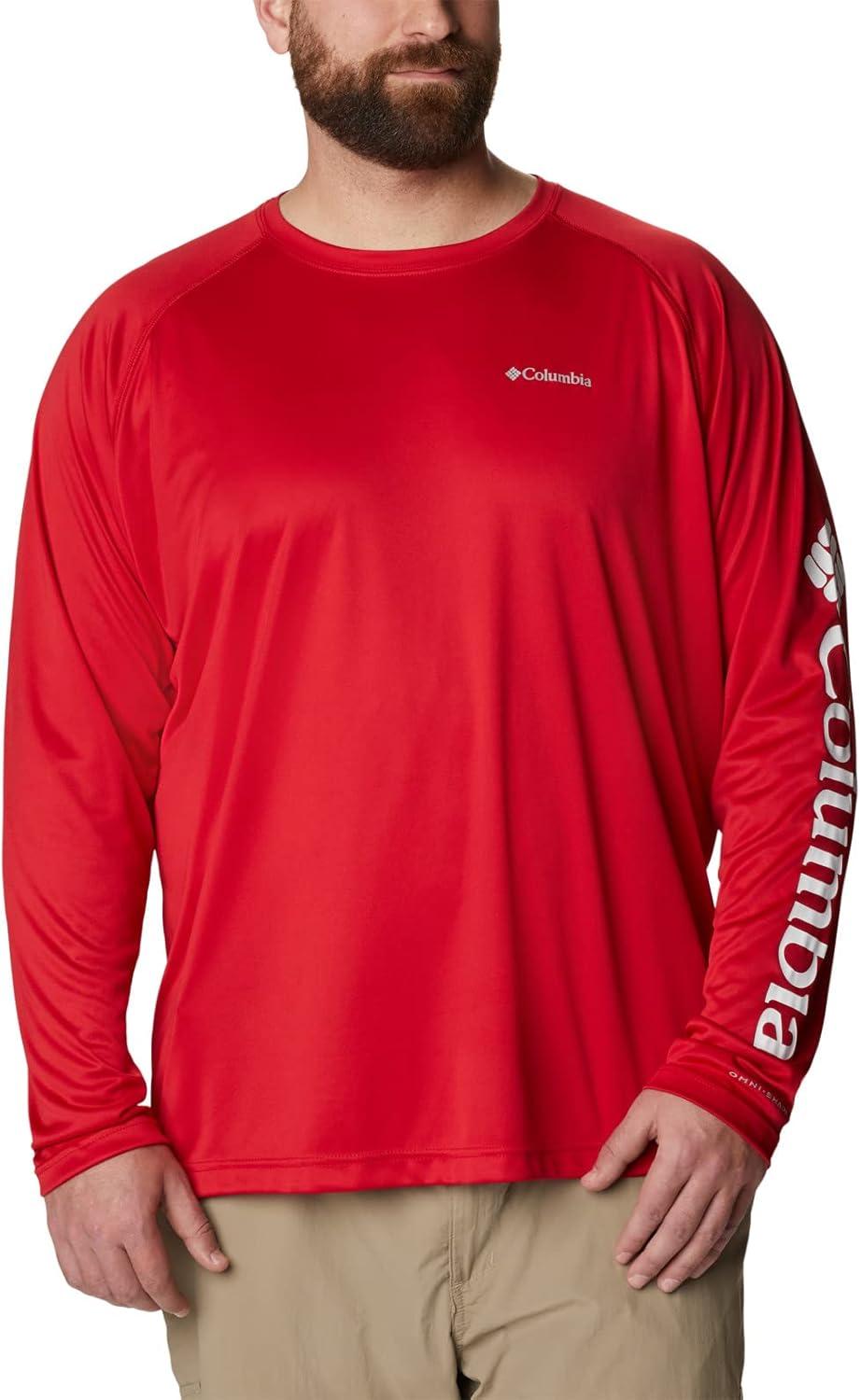 imageColumbia Mens Fork Stream Long Sleeve ShirtMountain Red