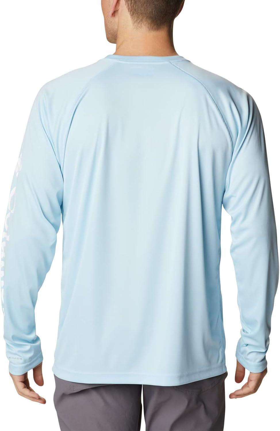 imageColumbia Mens Fork Stream Long Sleeve ShirtSky Blue HeatherWhite Logo