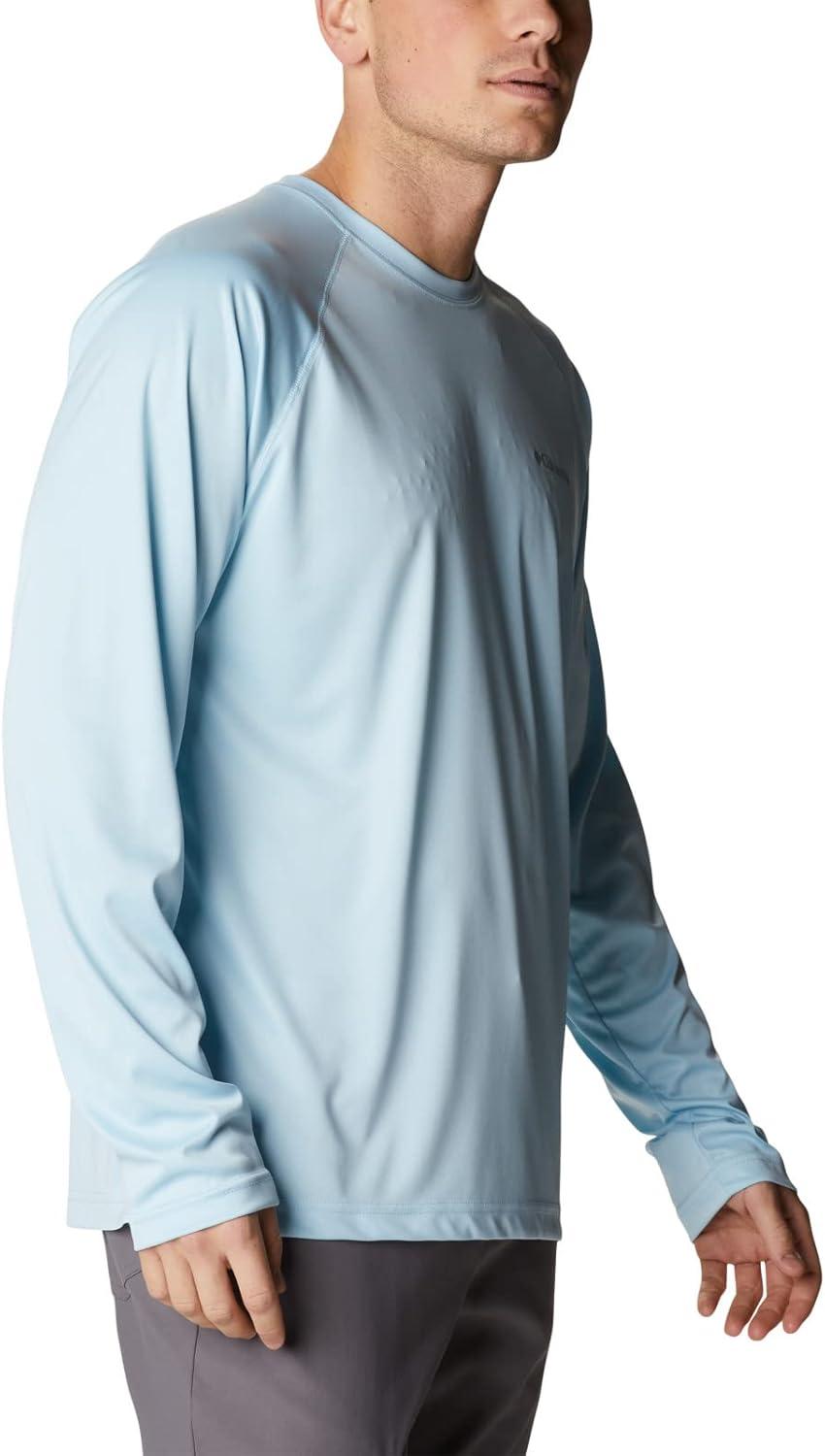 imageColumbia Mens Fork Stream Long Sleeve ShirtSky Blue HeatherWhite Logo