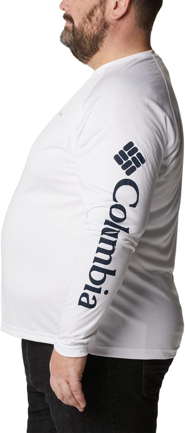 imageColumbia Mens Fork Stream Long Sleeve ShirtWhiteCollegiate Navy Logo