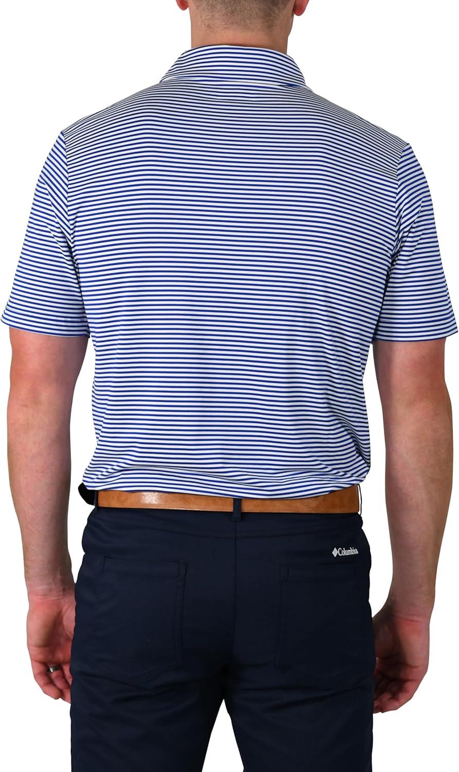 imageColumbia Mens Golf Club Invite Polo Omni Wick Lightweight Short Sleeve ShirtAzul