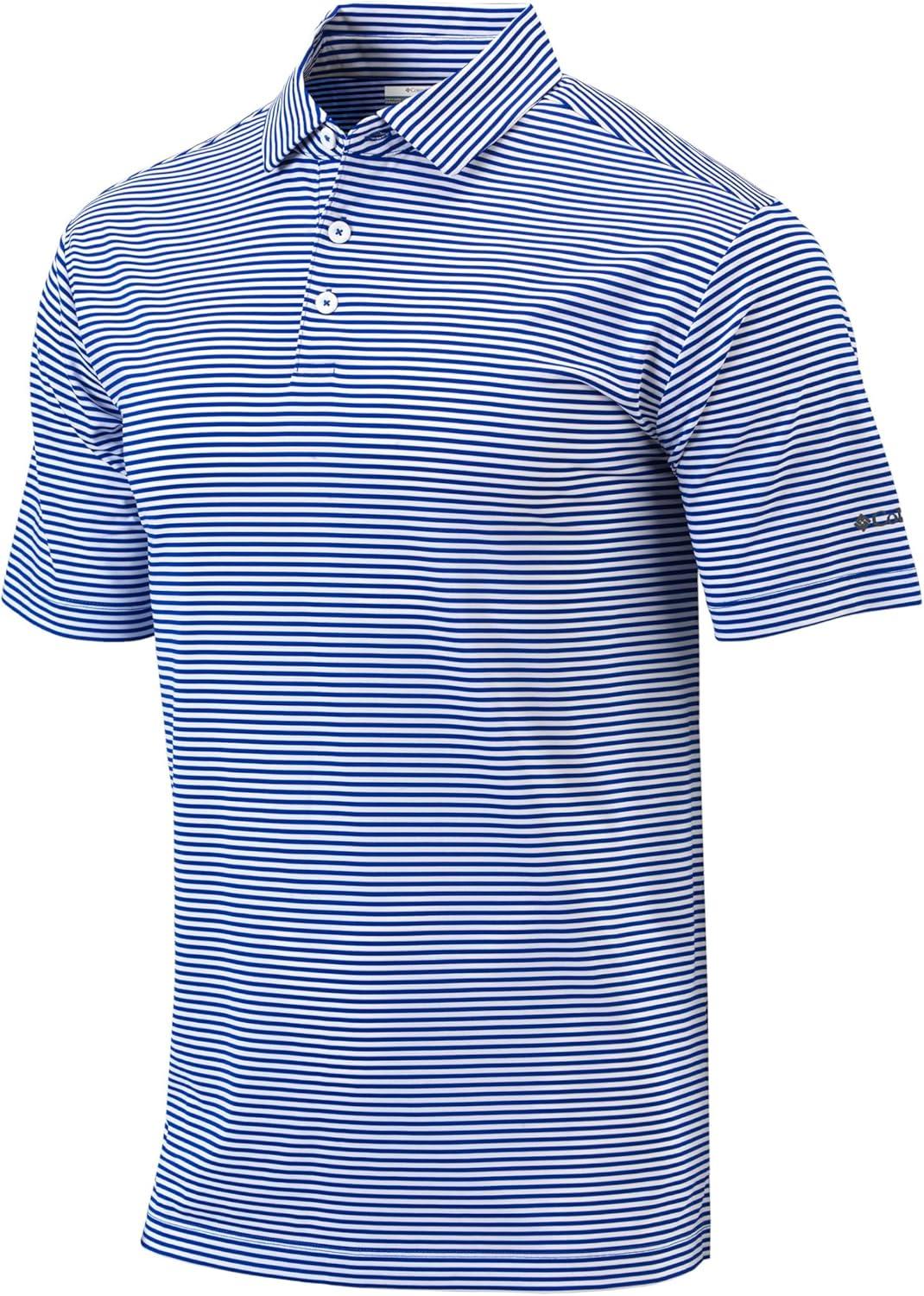 imageColumbia Mens Golf Club Invite Polo Omni Wick Lightweight Short Sleeve ShirtAzul