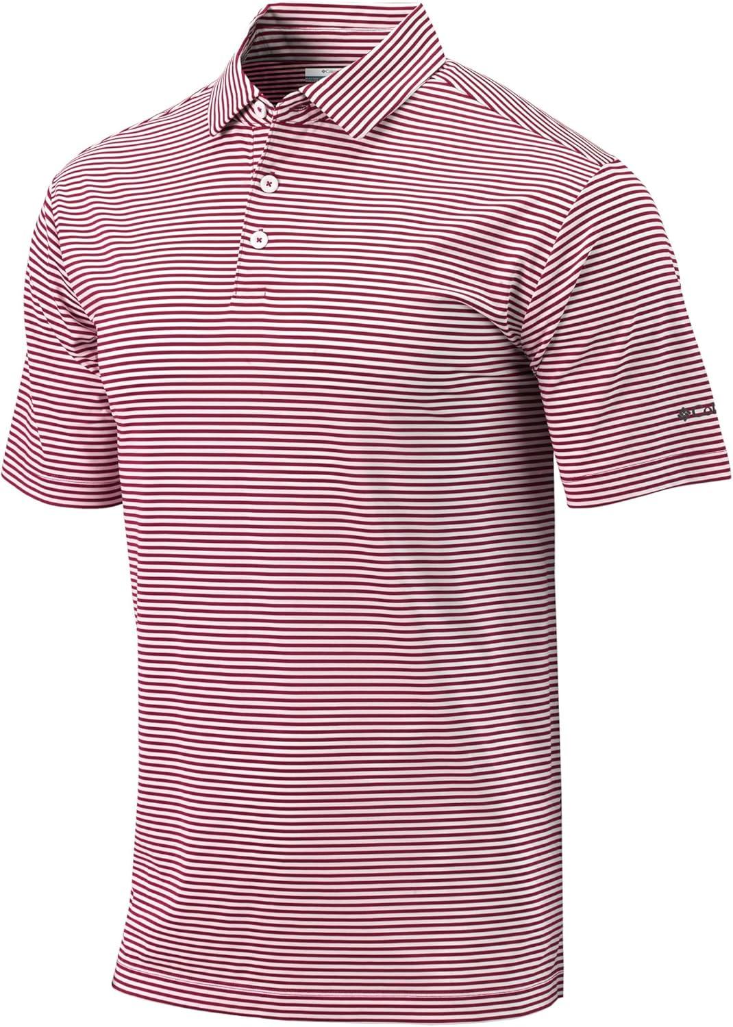 imageColumbia Mens Golf Club Invite Polo Omni Wick Lightweight Short Sleeve ShirtBeet