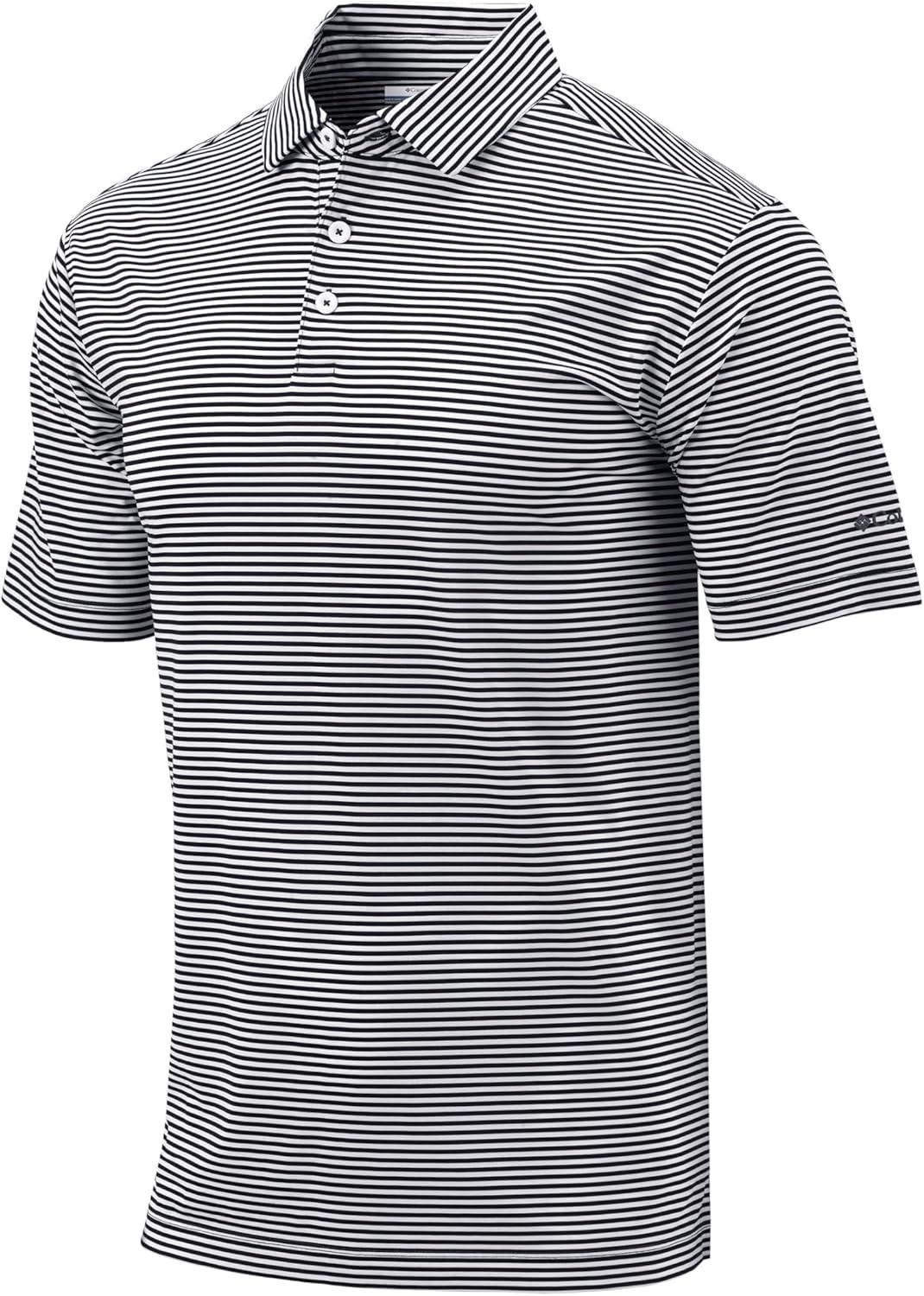 imageColumbia Mens Golf Club Invite Polo Omni Wick Lightweight Short Sleeve ShirtBlack