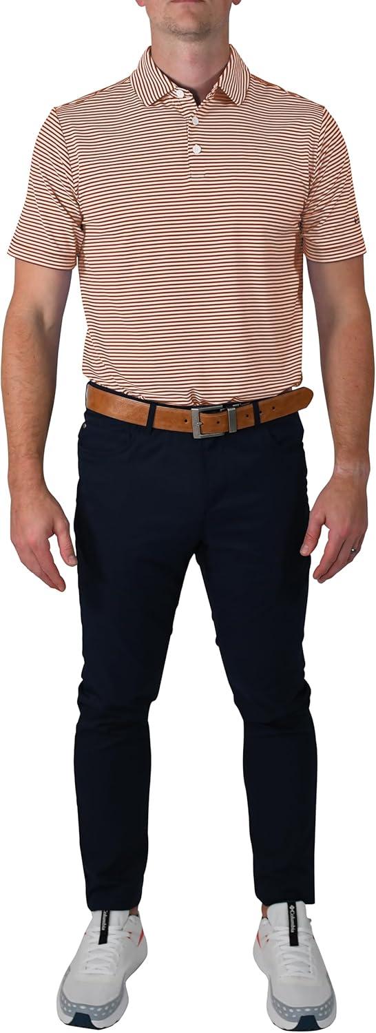 imageColumbia Mens Golf Club Invite Polo Omni Wick Lightweight Short Sleeve ShirtCedar