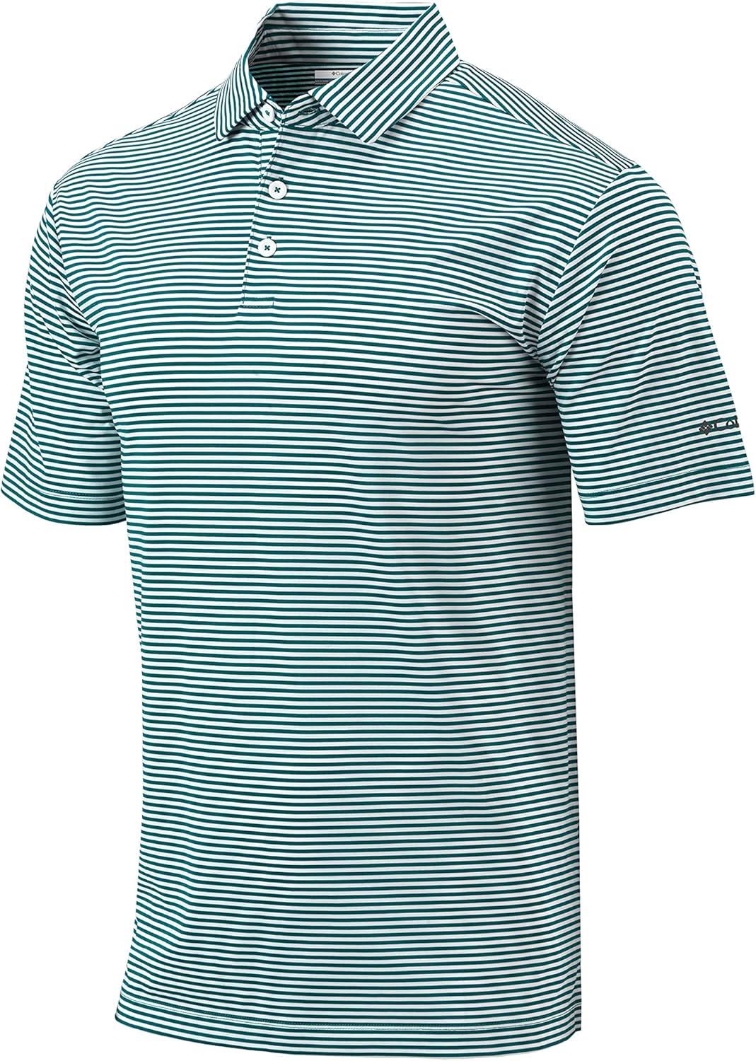 imageColumbia Mens Golf Club Invite Polo Omni Wick Lightweight Short Sleeve ShirtCloudburst