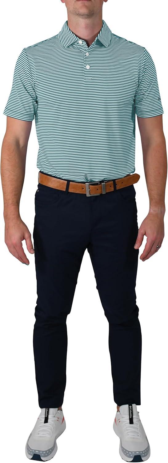 imageColumbia Mens Golf Club Invite Polo Omni Wick Lightweight Short Sleeve ShirtCloudburst