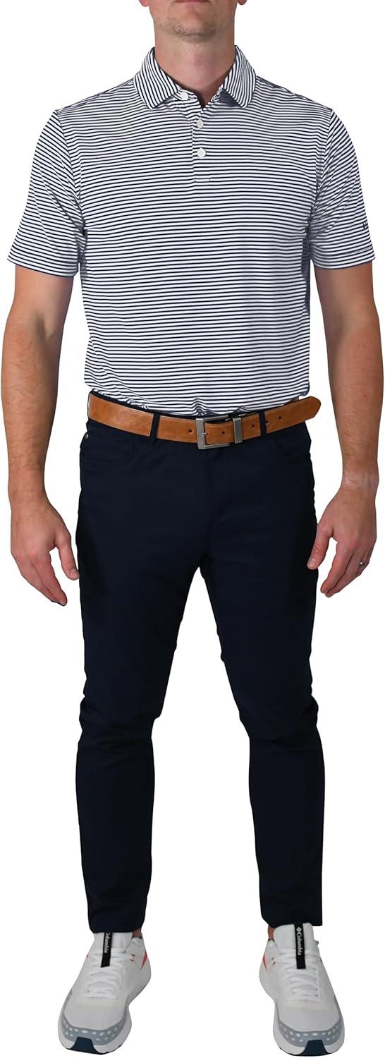 imageColumbia Mens Golf Club Invite Polo Omni Wick Lightweight Short Sleeve ShirtCollegiate Navy