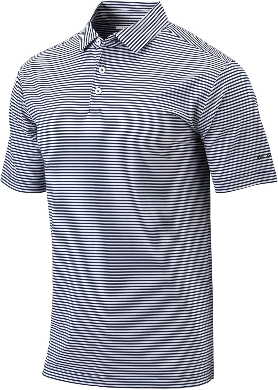 imageColumbia Mens Golf Club Invite Polo Omni Wick Lightweight Short Sleeve ShirtCollegiate Navy