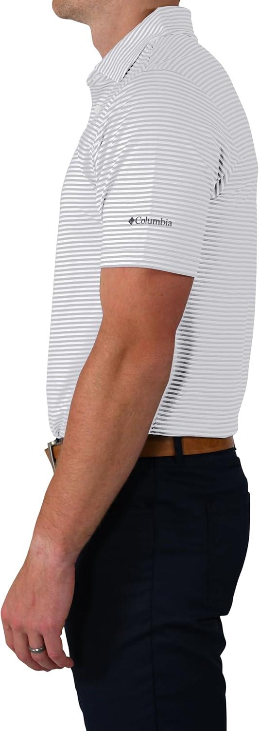 imageColumbia Mens Golf Club Invite Polo Omni Wick Lightweight Short Sleeve ShirtCool Grey