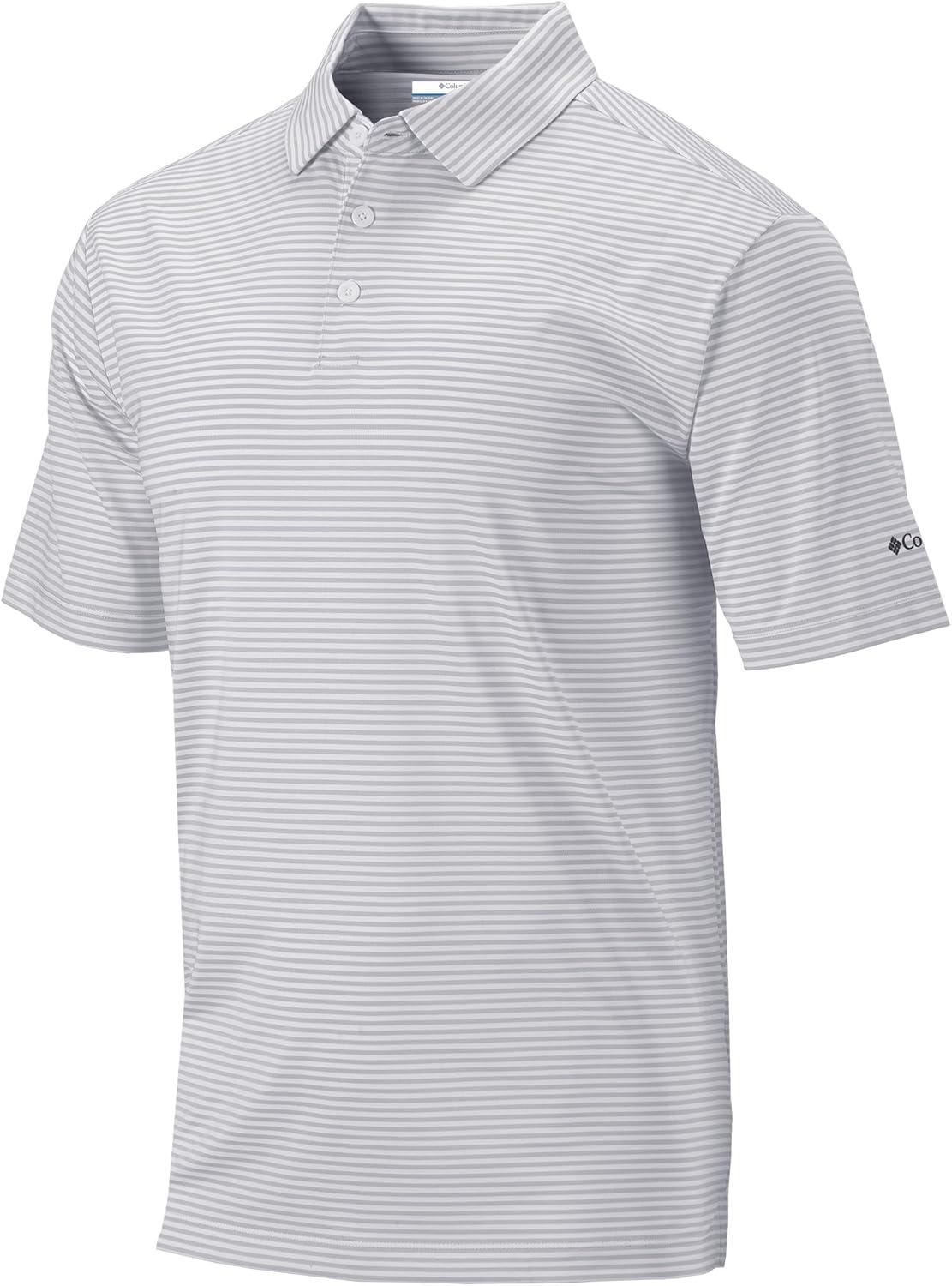 imageColumbia Mens Golf Club Invite Polo Omni Wick Lightweight Short Sleeve ShirtCool Grey