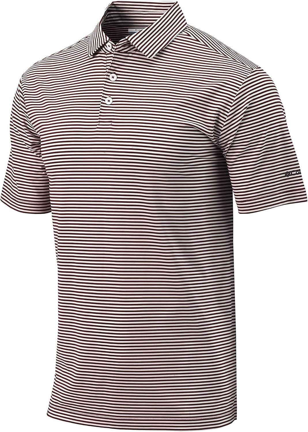imageColumbia Mens Golf Club Invite Polo Omni Wick Lightweight Short Sleeve ShirtDeep Maroon