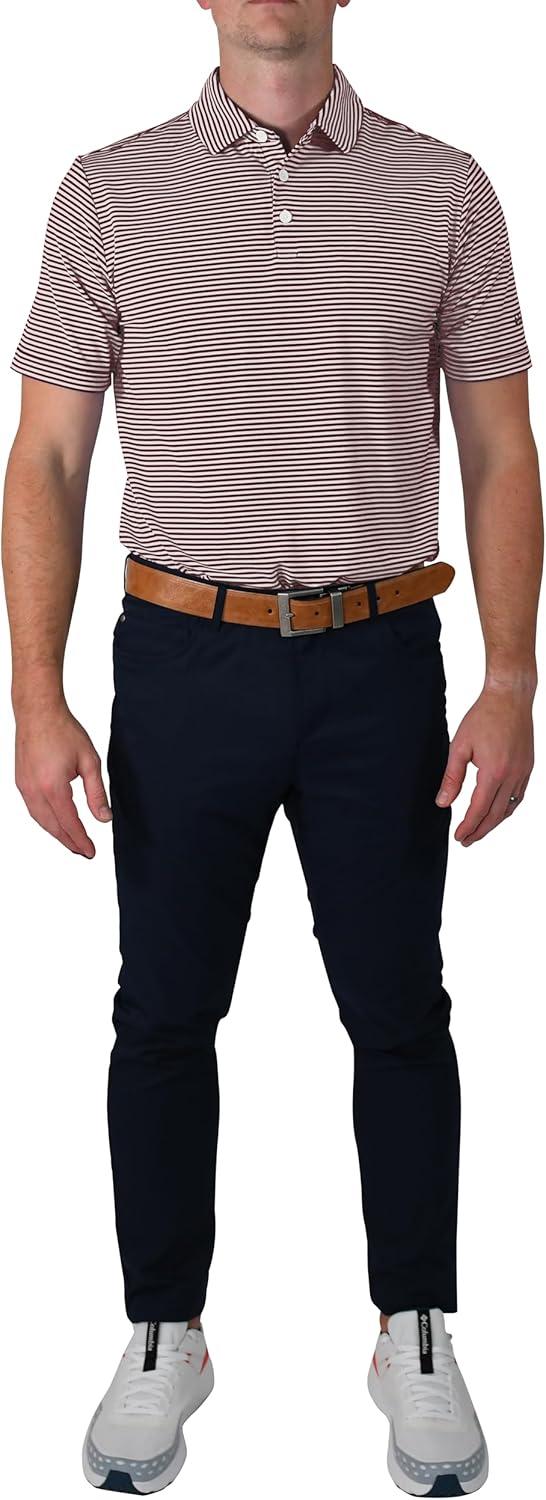 imageColumbia Mens Golf Club Invite Polo Omni Wick Lightweight Short Sleeve ShirtDeep Maroon