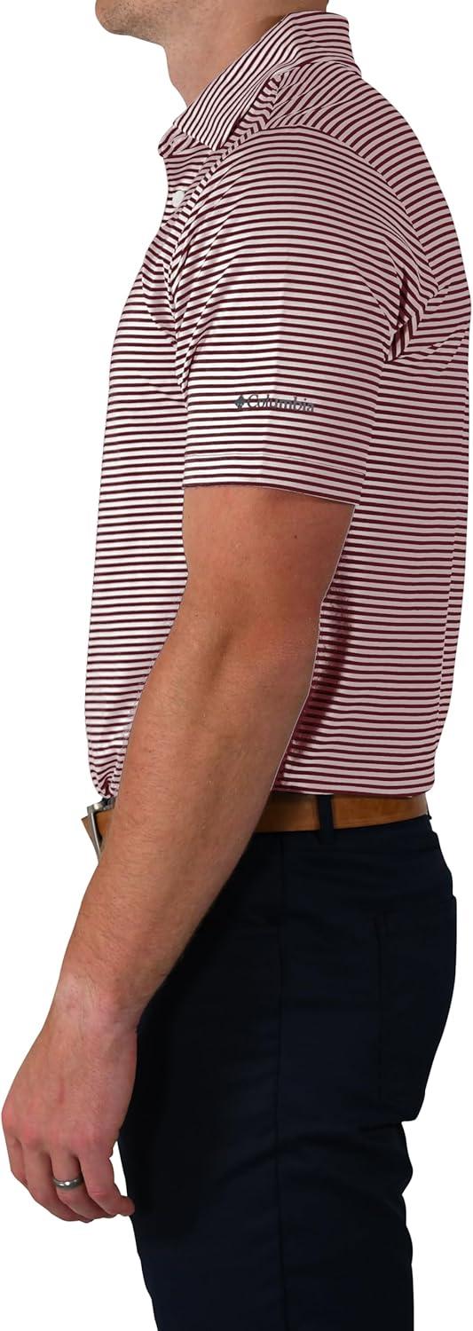 imageColumbia Mens Golf Club Invite Polo Omni Wick Lightweight Short Sleeve ShirtDeep Maroon