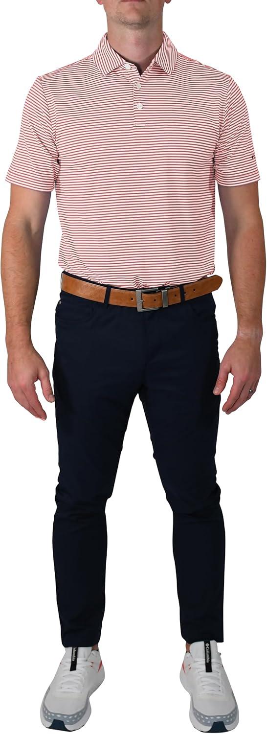 imageColumbia Mens Golf Club Invite Polo Omni Wick Lightweight Short Sleeve ShirtSorbet