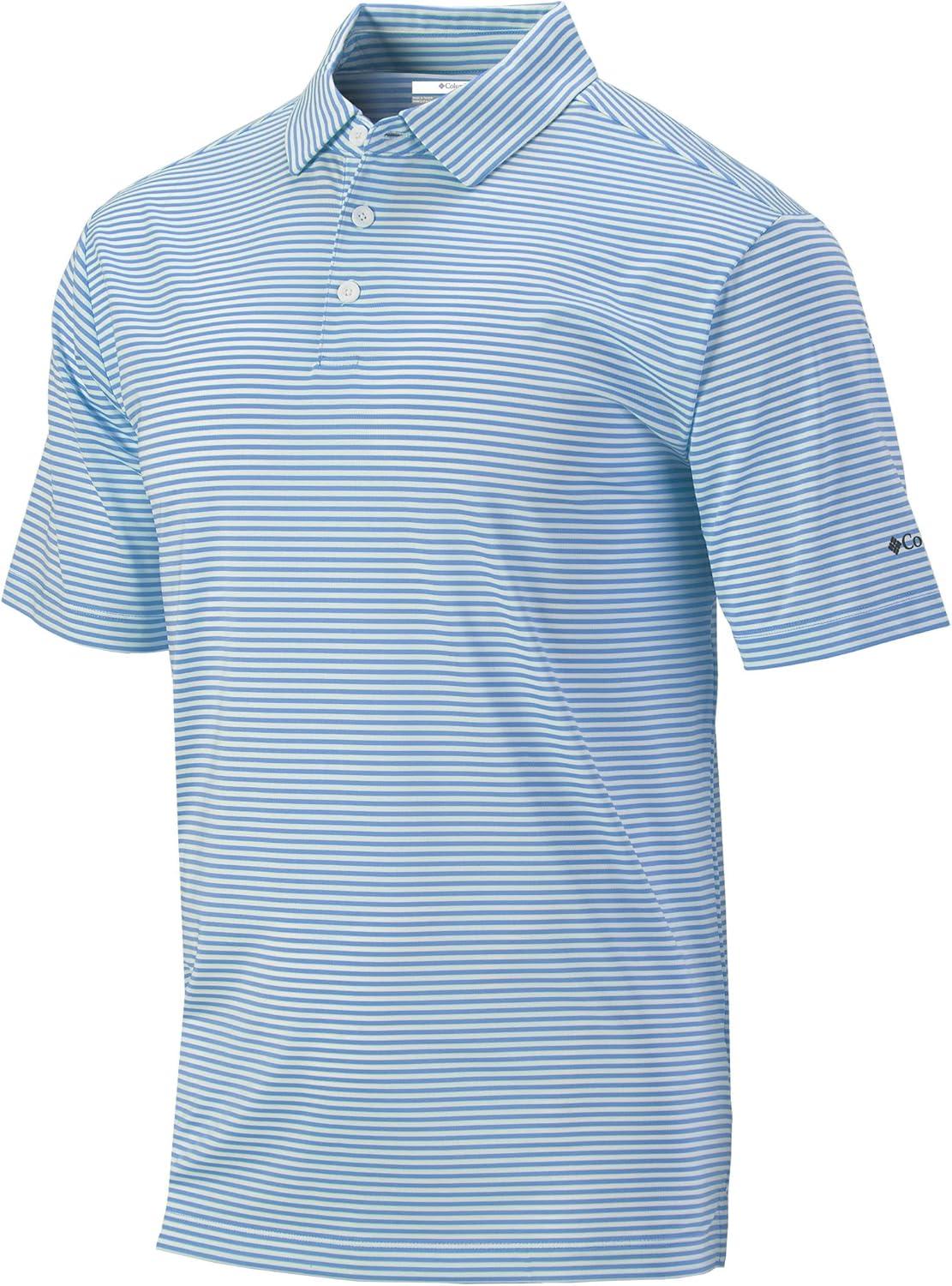 imageColumbia Mens Golf Club Invite Polo Omni Wick Lightweight Short Sleeve ShirtWhite Cap