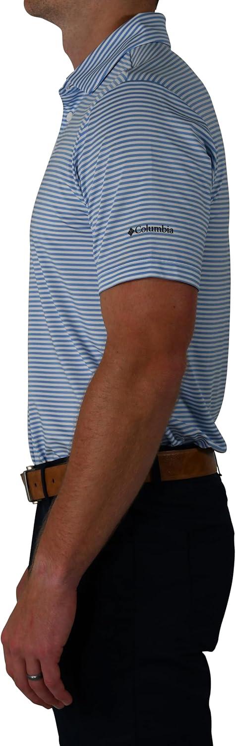 imageColumbia Mens Golf Club Invite Polo Omni Wick Lightweight Short Sleeve ShirtWhite Cap