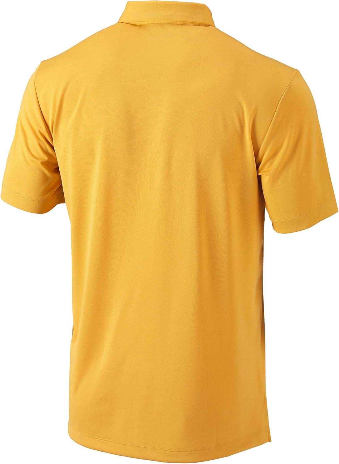 imageColumbia Mens Golf Drive Polo Shirt Omni Wick Performance Breathable Short SleeveAztec Gold