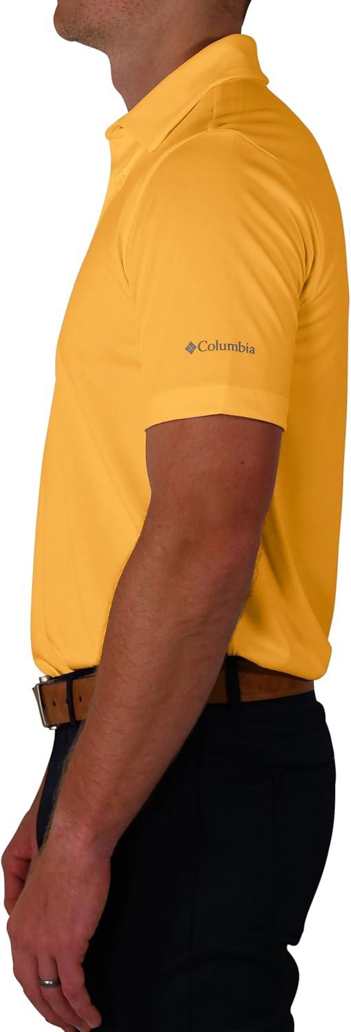 imageColumbia Mens Golf Drive Polo Shirt Omni Wick Performance Breathable Short SleeveAztec Gold
