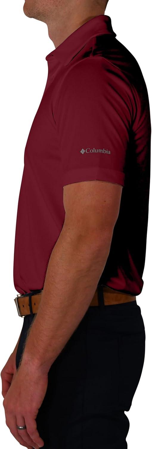 imageColumbia Mens Golf Drive Polo Shirt Omni Wick Performance Breathable Short SleeveBeet