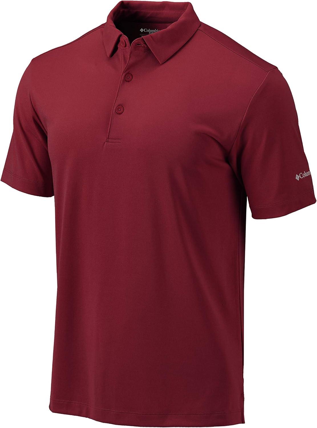 imageColumbia Mens Golf Drive Polo Shirt Omni Wick Performance Breathable Short SleeveBeet