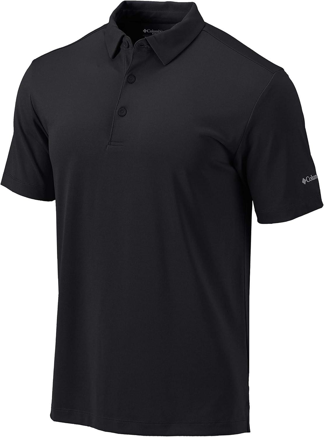 imageColumbia Mens Golf Drive Polo Shirt Omni Wick Performance Breathable Short SleeveBlack