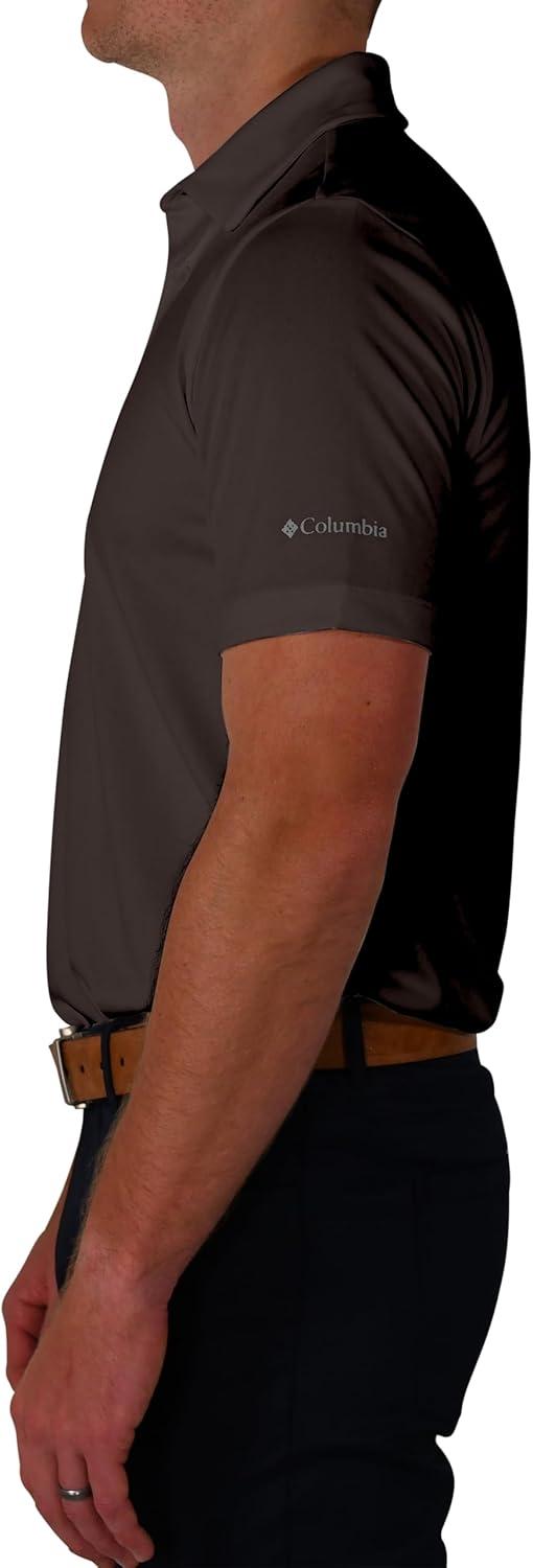 imageColumbia Mens Golf Drive Polo Shirt Omni Wick Performance Breathable Short SleeveBrown
