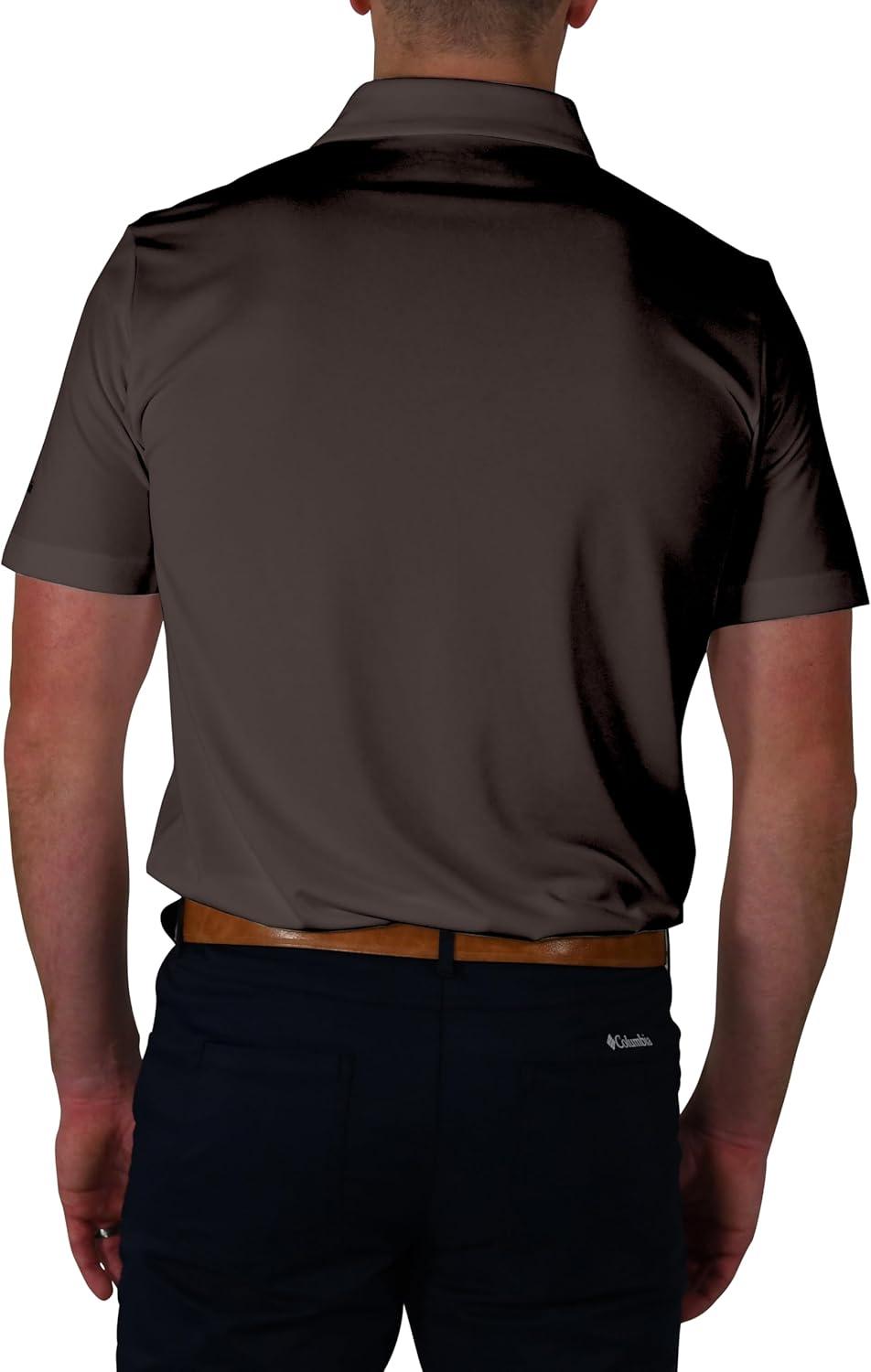 imageColumbia Mens Golf Drive Polo Shirt Omni Wick Performance Breathable Short SleeveBrown