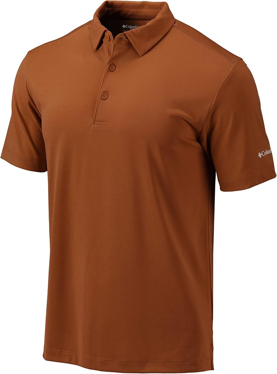 imageColumbia Mens Golf Drive Polo Shirt Omni Wick Performance Breathable Short SleeveCedar