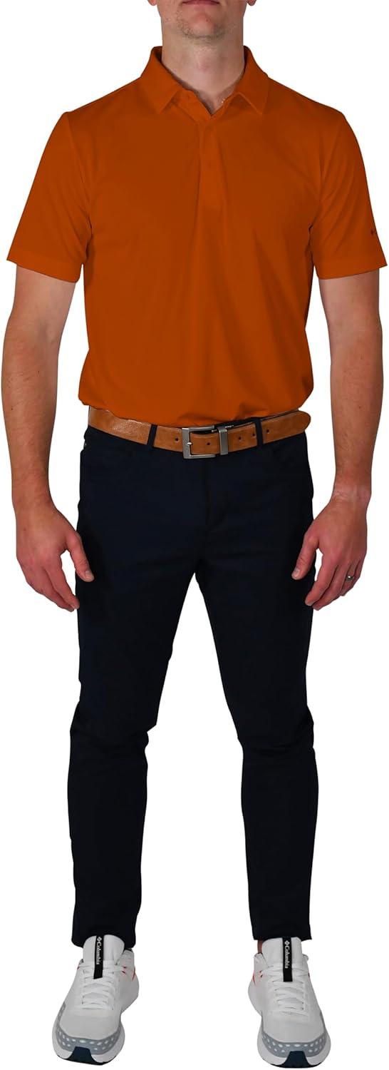 imageColumbia Mens Golf Drive Polo Shirt Omni Wick Performance Breathable Short SleeveCedar