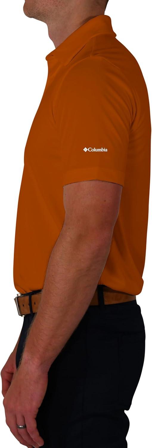 imageColumbia Mens Golf Drive Polo Shirt Omni Wick Performance Breathable Short SleeveCedar