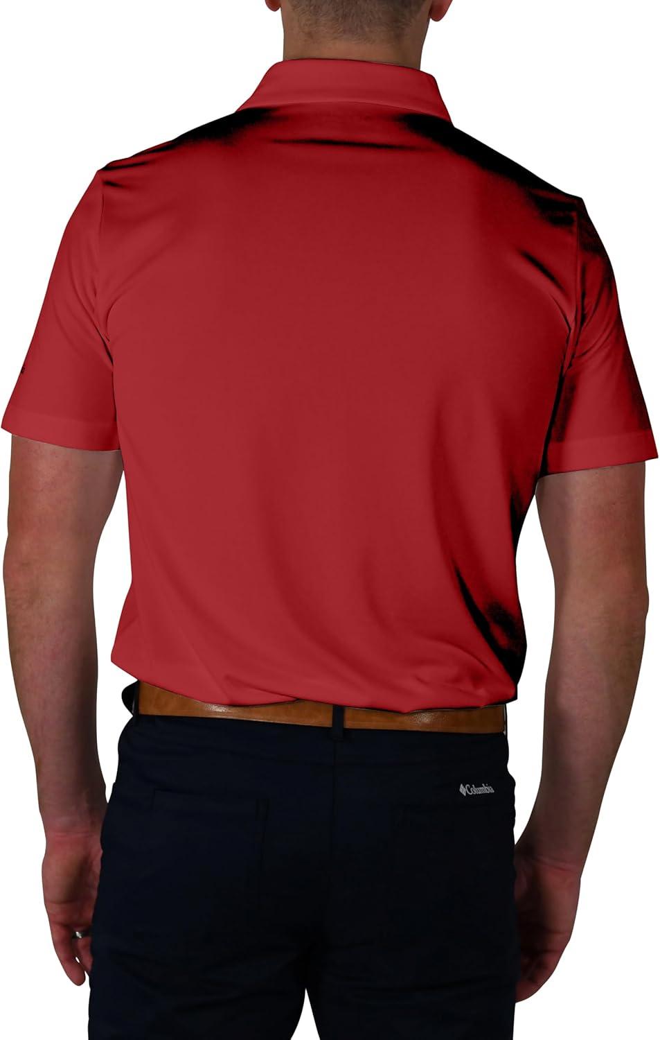 imageColumbia Mens Golf Drive Polo Shirt Omni Wick Performance Breathable Short SleeveIntense Red
