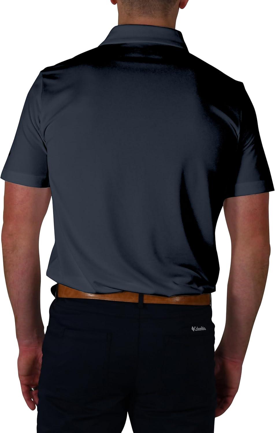 imageColumbia Mens Golf Drive Polo Shirt Omni Wick Performance Breathable Short SleeveNavy