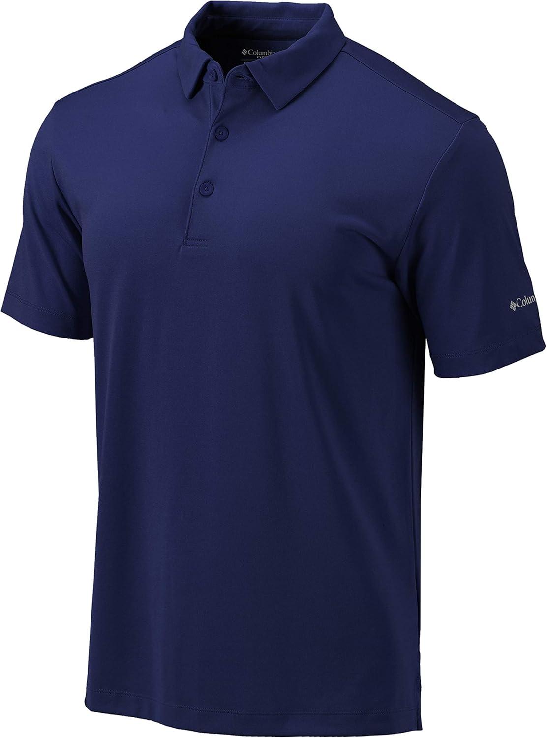 imageColumbia Mens Golf Drive Polo Shirt Omni Wick Performance Breathable Short SleeveNavy