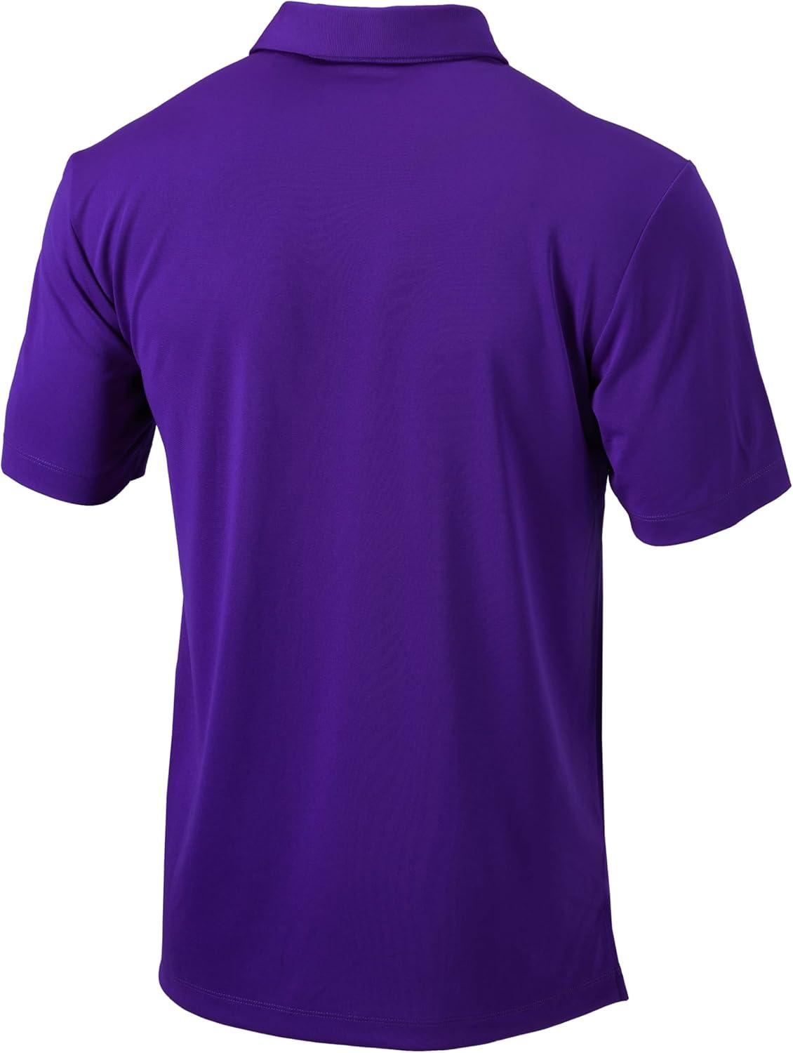 imageColumbia Mens Golf Drive Polo Shirt Omni Wick Performance Breathable Short SleevePurple