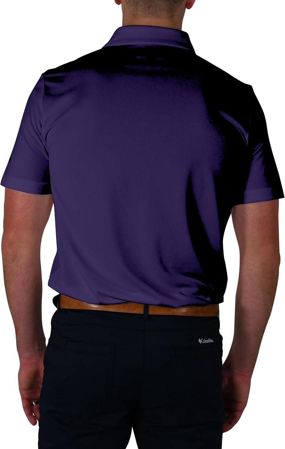 imageColumbia Mens Golf Drive Polo Shirt Omni Wick Performance Breathable Short SleevePurple