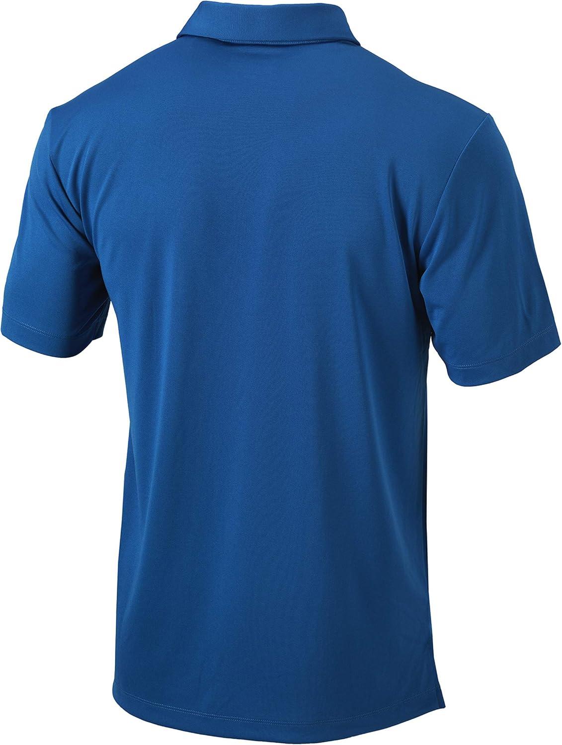 imageColumbia Mens Golf Drive Polo Shirt Omni Wick Performance Breathable Short SleeveSapphire