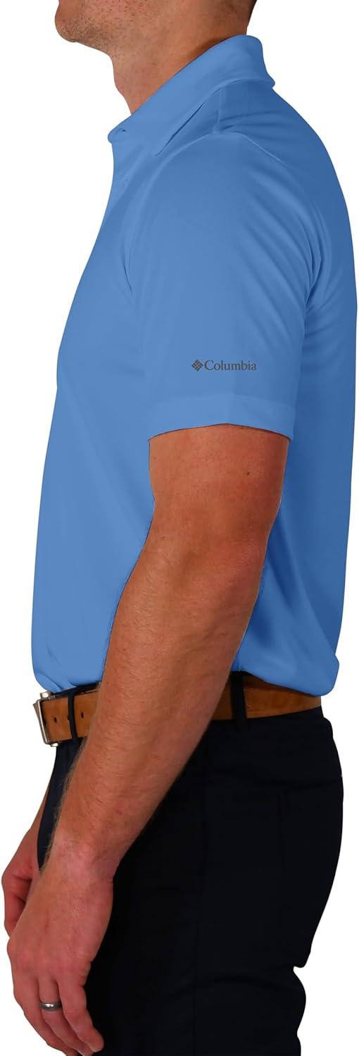 imageColumbia Mens Golf Drive Polo Shirt Omni Wick Performance Breathable Short SleeveSkyler