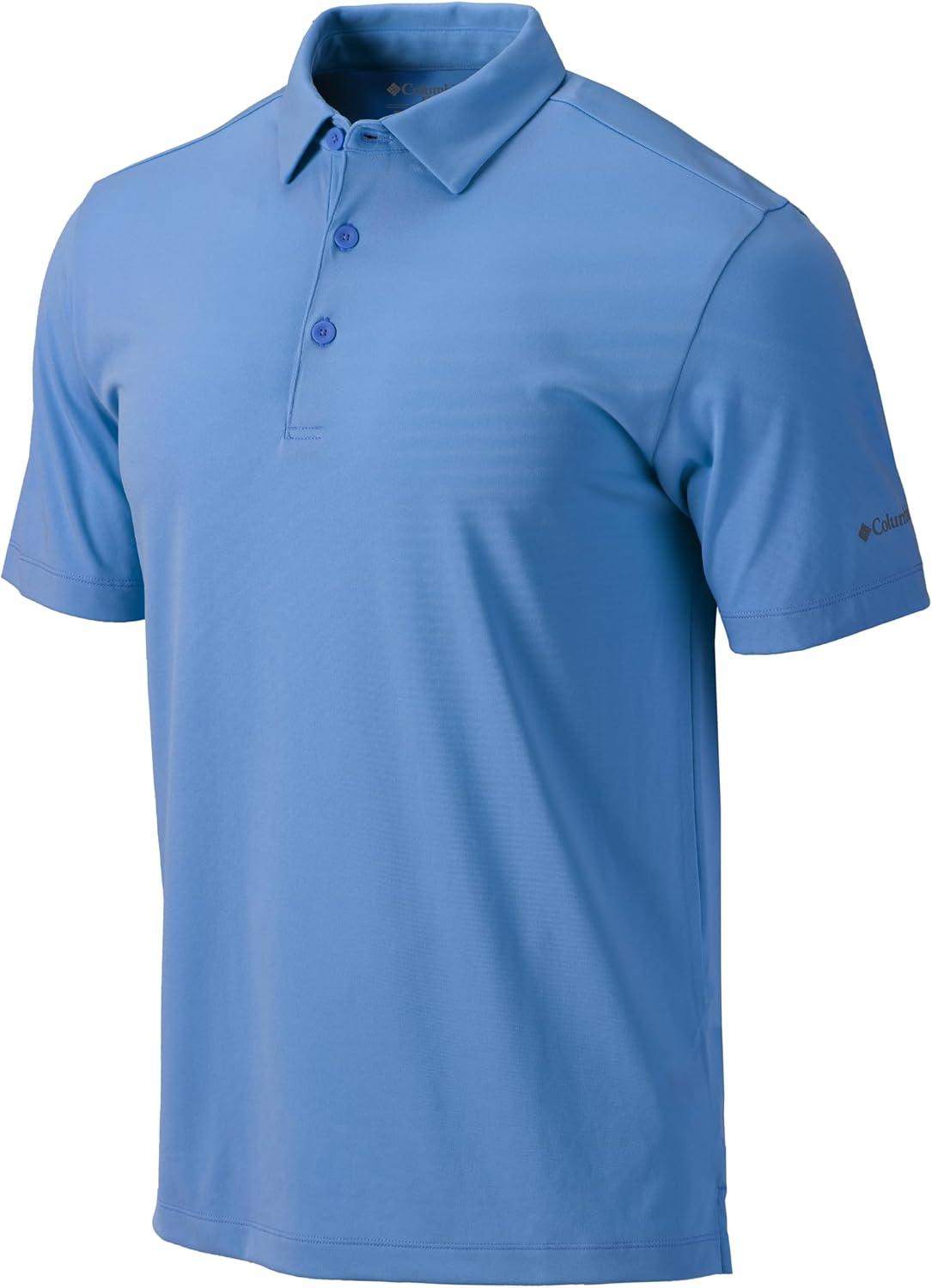 imageColumbia Mens Golf Drive Polo Shirt Omni Wick Performance Breathable Short SleeveSkyler