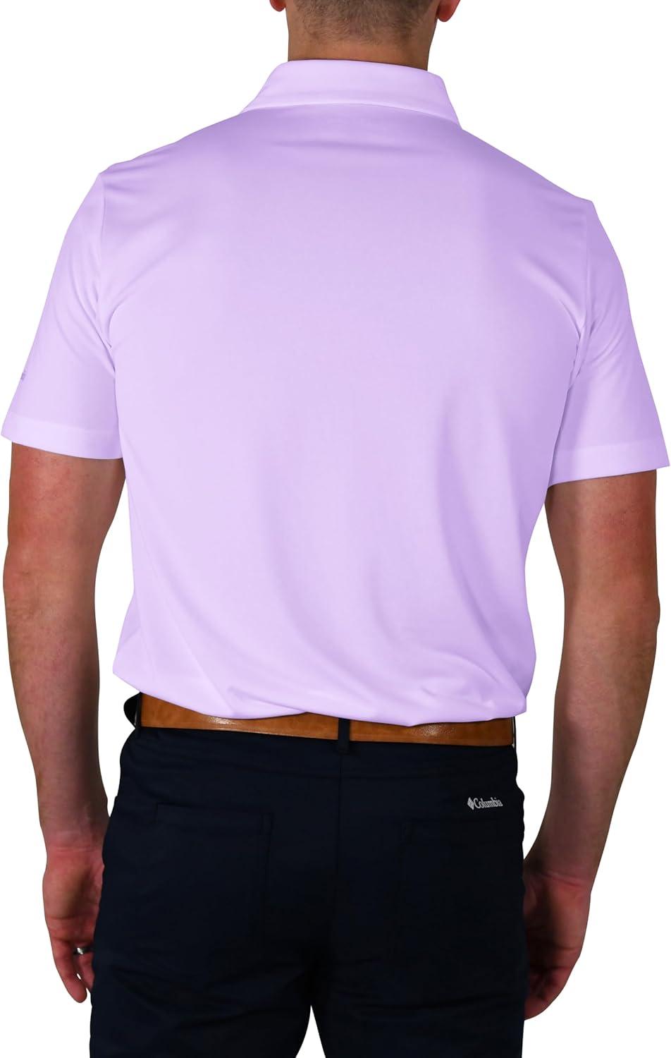 imageColumbia Mens Golf Drive Polo Shirt Omni Wick Performance Breathable Short SleeveSnow Drift